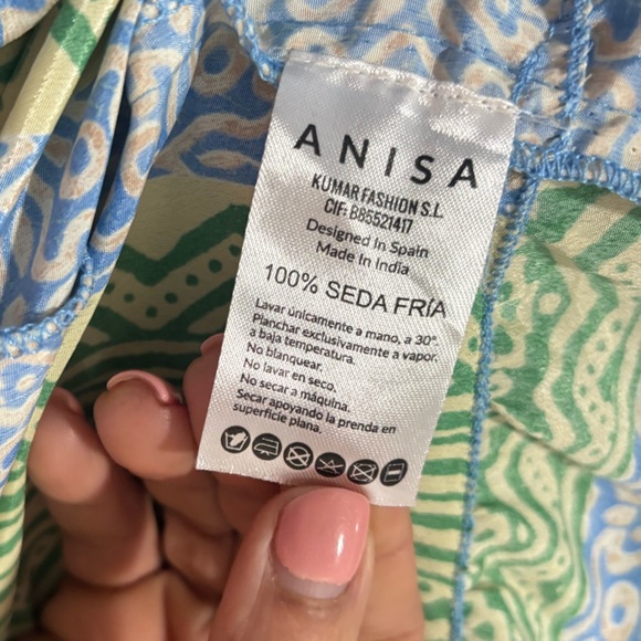 ANISA Women’s Open Back V- Neck Maxi Dress 100% silk - Picture 10 of 13